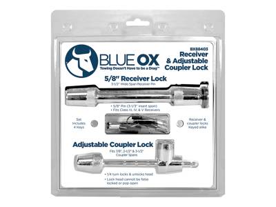 Blue Ox - Blue Ox BX88403 Kit PIN STYLE COUPLER LOCK & 5/8 x 3.5" RECEIVER LOCK