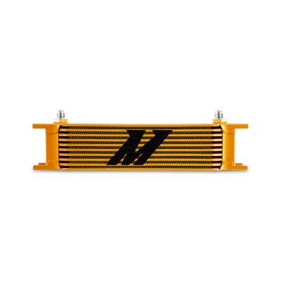 Mishimoto - Mishimoto MMOC-10-6GD Universal 10-Row Oil Cooler -6AN Gold