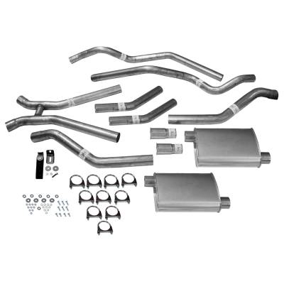 Thrush - Thrush 89027 2.5" Header-Back Dual Exhaust System Aluminized Steel