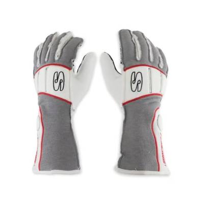 Simpson Safety - Simpson Safety VRTG-F Vortex FIA Gloves XS Gray/White