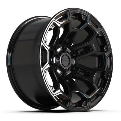 Defiant - Defiant Wheels DF03-18090-6550-12B DF03 18x9 6x5.5 -12mm Gloss Black
