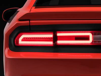Raxiom - Raxiom CH3005 Chrome Housing Red Lens LED Taillights for 08-14 Dodge Challenger