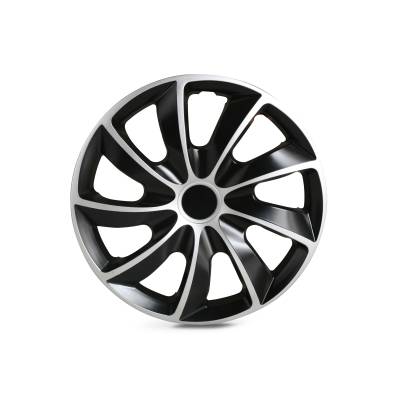 Winjet - Winjet CHB-5084-DP-13 13" Universal Wheel Cover Hubcaps 4PC Silver/Black