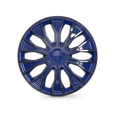 Winjet - Winjet CHB-5086-BBB-15 15" Universal Wheel Cover Hubcaps 4Pc Black/Blue