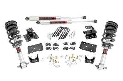 Rough Country Suspension Systems - Rough Country 2"/4" Suspension Lowering Kit Silverado/Sierra 1500 RWD 71640
