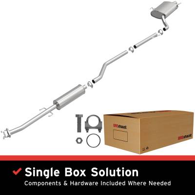 BRExhaust - BRExhaust 106-0362 Direct-Fit Exhaust Kit for 08-12 Honda Accord 2.4L
