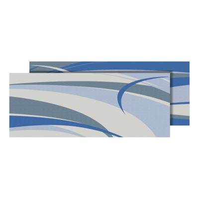 Faulkner - Faulkner 53017 Blue/Gray RV Patio Mat 8x16 Polypropylene
