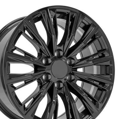 OE Wheels LLC - OE Wheels CA93-20090-6550-28B Replica CA93 Cadillac Escalade 20x9 Gloss Black