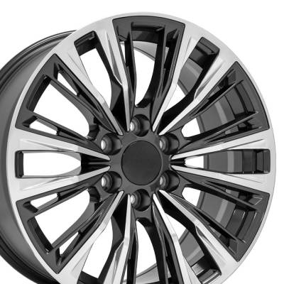 OE Wheels LLC - OE Wheels CA93-20090-6550-28PG Escalade Replica CA93 20x9 Gunmetal Polished Face