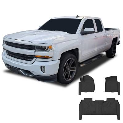 Black Horse Off Road - Black Horse FMCSI19 Totaliner 3.5mm Anti-Skid Floor Mat 19-24 Silverado 1500