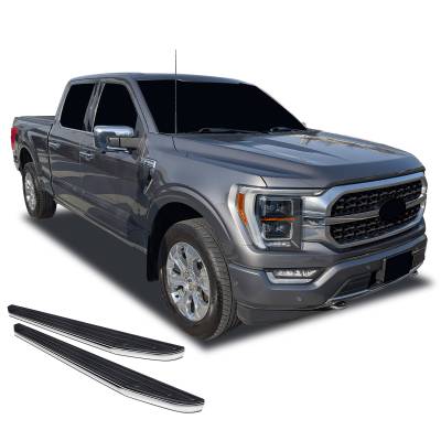 Black Horse Off Road - Black Horse PR-F291 Premium Running Boards for 15-25 Ford F-Series Crew Cab