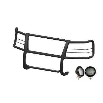 Black Horse Off Road - Black Horse 17GV02MA-PLFB Black Grille Guard w/LED for 15-24 Express Passenger