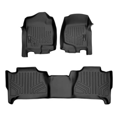 SMARTLINER - SMARTLINER SA0015/B0099 Front/Rear BLACK Floor Liners Cadillac Escalade