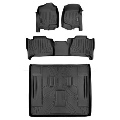 SMARTLINER - SMARTLINER SA0015/B0099/D0045 Front/Rear BLACK Floor Liners Cadillac Escalade