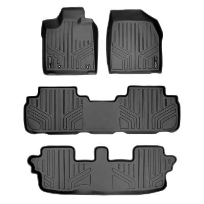 SMARTLINER - SMARTLINER SA0037/B0037/C0037 Front/Rear Black Floor Liner for Highlander Hybrid