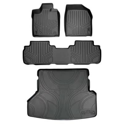 SMARTLINER - SMARTLINER SA0037/B0037/D0057 Front/Rear Floor Liners w/Cargo Blk for Highlander