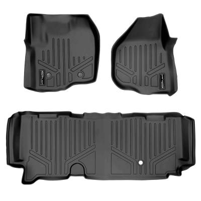 SMARTLINER - SMARTLINER SA0116/B0091 Front/Rear BLACK Floor Liners Super Duty Ext