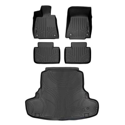 SMARTLINER - SMARTLINER SA0138/B0138/D0138 Front/Rear BLACK Floor Liners for Lexus IS