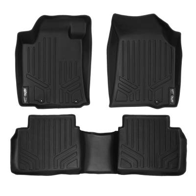 SMARTLINER - SMARTLINER SA0144/B0125 Front/Rear BLACK Floor Liners for Nissan Altima