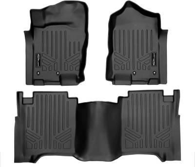 SMARTLINER - SMARTLINER SA0216/B0639 Front/Rear BLACK Floor Liners for Nissan Titan/XD Ext