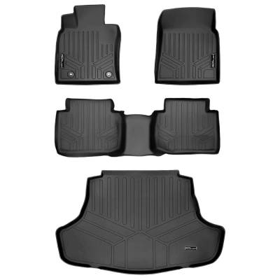 SMARTLINER - SMARTLINER SA0330/B0330/D0330 Front/Rear BLACK Floor Liners for Toyota Camry