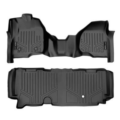 SMARTLINER - SMARTLINER SA0335/B0091 Front/Rear BLACK Floor Liners Super Duty Ext