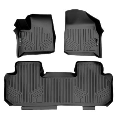 SMARTLINER - SMARTLINER SA0343/B0343 Front/Rear Black Floor for Liners Chevy Traverse
