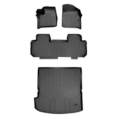 SMARTLINER - SMARTLINER SA0343/B0343/D0343 Front/Rear Black Floor Liners for Chevy Traverse
