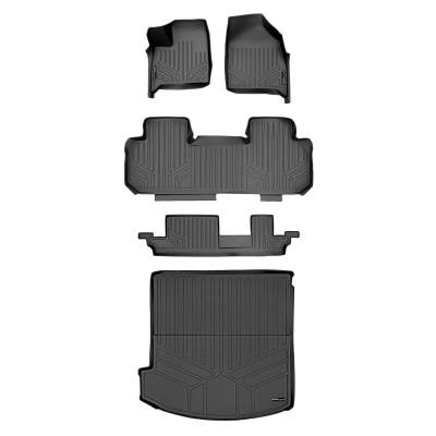 SMARTLINER - SMARTLINER SA0345/B0343/C0343/D0345 F/R Black Floor Liners for Buick Enclave