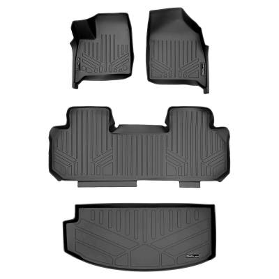 SMARTLINER - SMARTLINER SA0345/B0343/E0345 Front/Rear Black Floor Liners for Buick Enclave