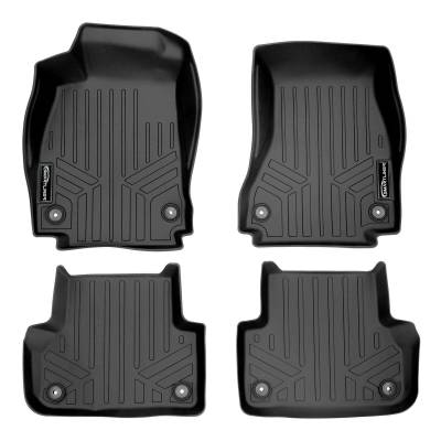 SMARTLINER - SMARTLINER SA0352/B0352 Front/Rear Black Floor Liners for Audi A4