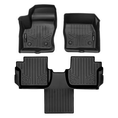 SMARTLINER - SMARTLINER SA0749/B0478 Front/Rear BLACK Floor Liners Ford Transit Connect