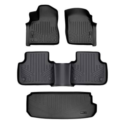 SMARTLINER - SMARTLINER SA0364/B0364/E0364 Front/Rear BLACK Floor Liners for Audi Q7