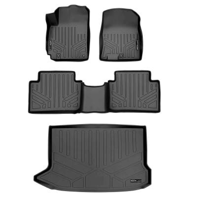 SMARTLINER - SMARTLINER SA0371/B0371/D0371 Front/Rear BLACK Floor Liners for Hyundai Kona