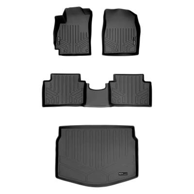 SMARTLINER - SMARTLINER Front/Rear Floor Liners w/Cargo Liner Black for Hyundai Veloster