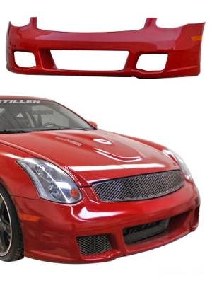 Stillen - Stillen 1036009 Unpainted Front Bumper Fascia for 03-07 Infiniti G35 Coupe
