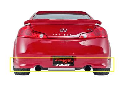 Stillen - Stillen 103618 Rear Bumper Lower Valance Unpainted for 03-07 Infiniti G35 Coupe