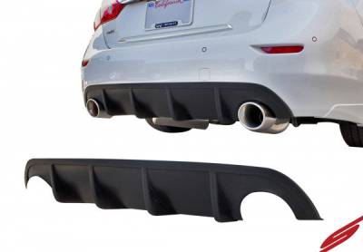 Stillen - Stillen KB11222 Rear Diffuser Unpainted for 14-17 Infiniti Q50/V37