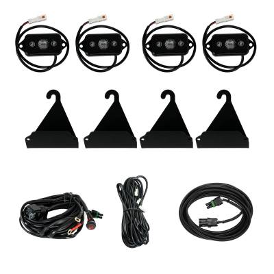 Baja Designs - Baja Designs 398062 Bed Rail Cargo Light Kit Red for 05-24 Toyota Tacoma Tundra