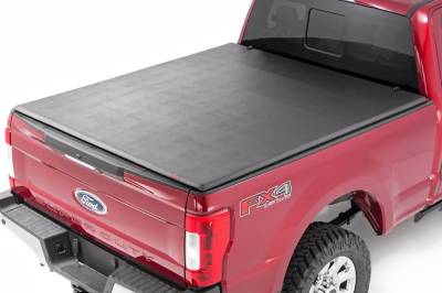 Rough Country Suspension Systems - Rough Country 41517650A Soft Tri-Fold Tonneau Cover for 17-26 F250/F350 6.8'