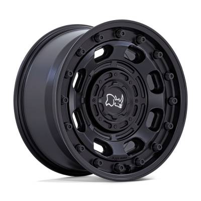 Black Rhino Hard Alloys - Black Rhino Hard Alloys ATLAS 16x8 BLANK -10mm Matte Black BR007MX16800010N