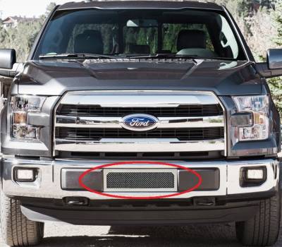 APS - APS Wire Mesh Bumper Grille-Polish 15-17 Ford F150 GR06GFC13T