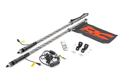 Rough Country Suspension Systems - Rough Country 48" LED Whip Lights w/Mounts for Can-AM Defender/Segway 93199