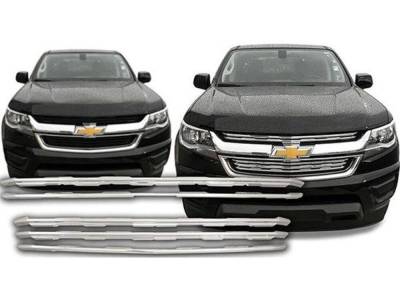 Quality Automotive Accessories - QAA SGC54184 2Pc Chrome ABS Grille Overlay for 2014-2015 Chevy Silverado