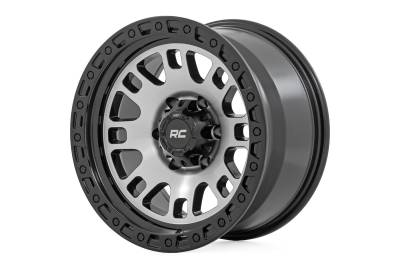Rough Country Suspension Systems - Rough Country 82 Series Wheel 17x9 5x5.0 -12mm Gloss Black/Machined 82170918M