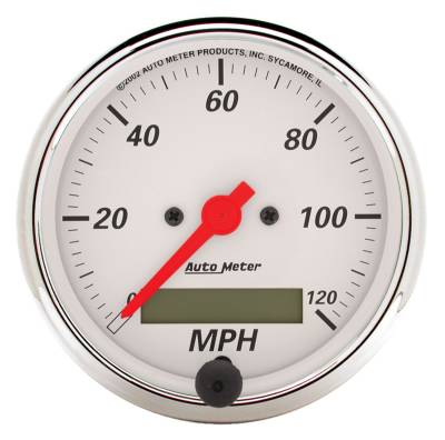 AutoMeter - AutoMeter 1388 Arctic White Electric Speedometer Gauge 0-120mph 3-1/8"