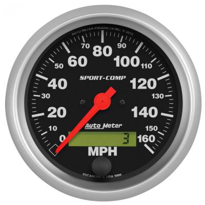 AutoMeter - AutoMeter 3988 Sport-Comp Speedometer Elec Programmable Gauge 0-160MPH 3-3/8"