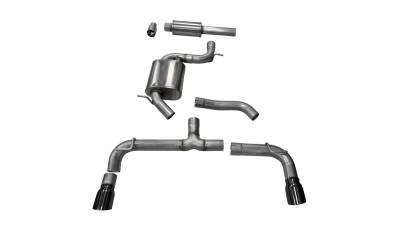 Corsa Performance - Corsa Performance 14834BLK Sport Cat-Back Exhaust System for 14-18 GTI