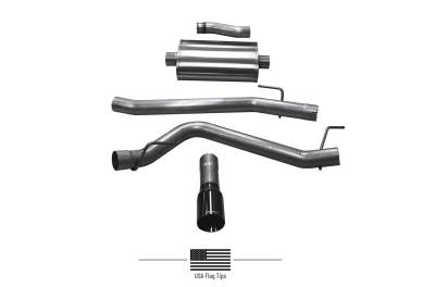 Corsa Performance - Corsa Performance 21060BLKUSA Sport Cat-Back Exhaust System for 20-22 Gladiator