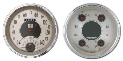 Classic Instruments - Classic Instruments CT47AN62 All-American Nickel Gauge Set for 47-53 Chevy Truck